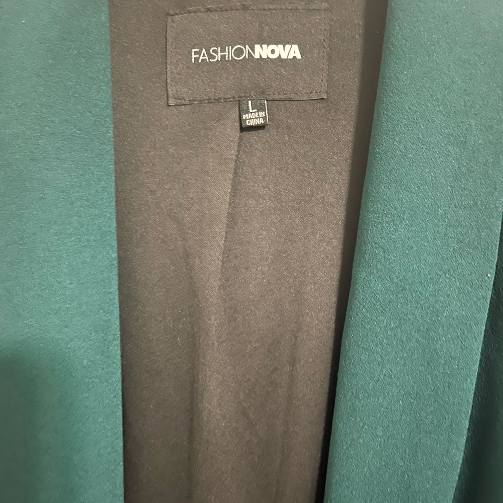 Hunter green women’s pants suit